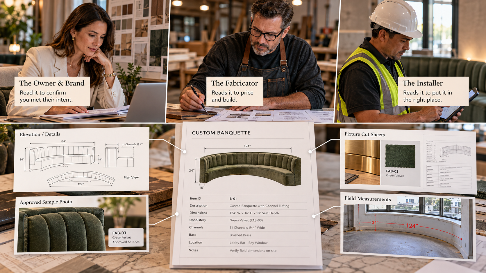 Custom Banquette Design Workflow