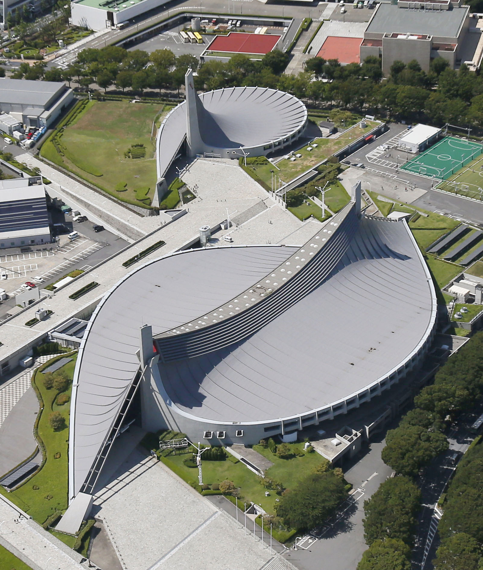 7 of the Most Beautiful Olympic Stadiums and Venues Ever Built | Fohlio | Yoyogi National Gymnasium, Tokyo, 1964