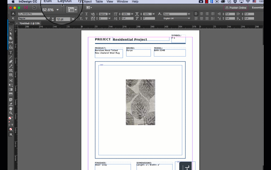 Create Your Own InDesign Presentation Templates: 7 Quick and Easy Tips | Fohlio | material library | FF&E | FFE | interior design software | digital materials library