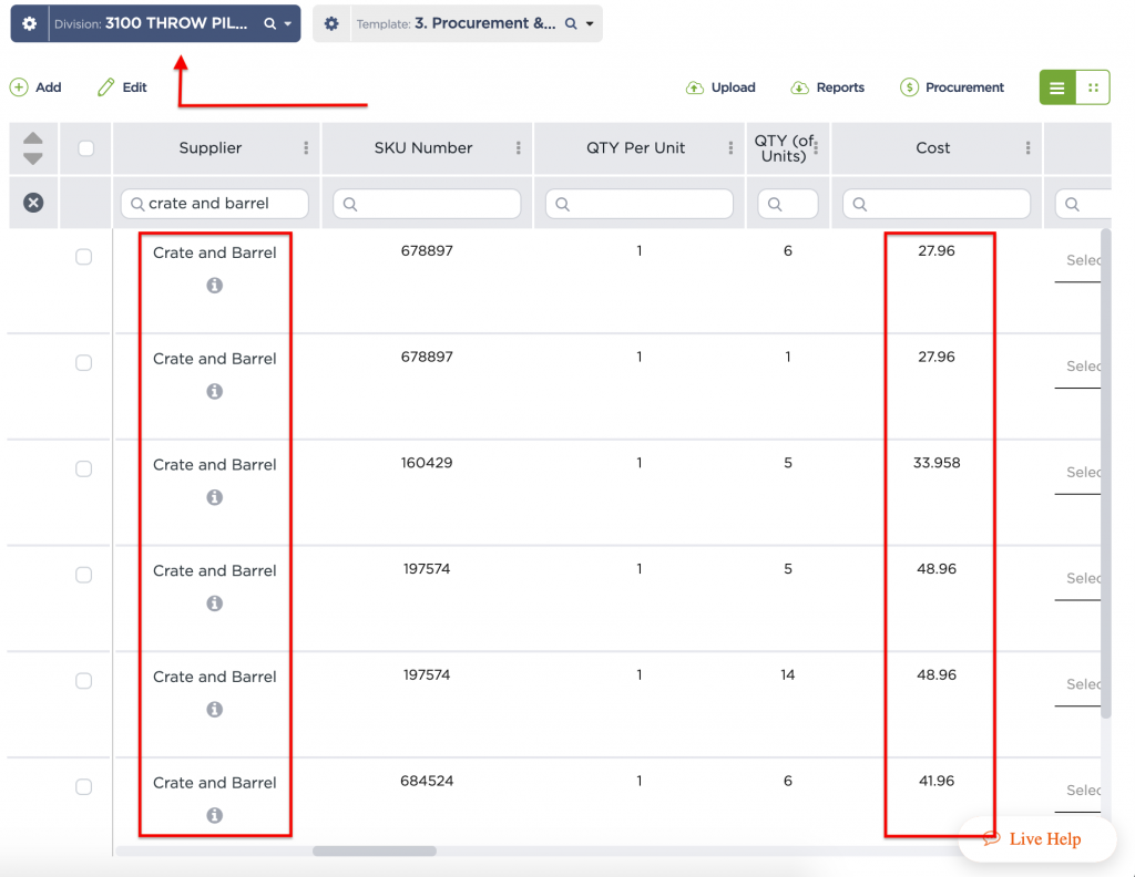FF&E materials total cost | Fohlio | 5 Ways to Manage FF&E Specification and Procurement Costs (Plus, an FFE Template That Will Save You Time)
