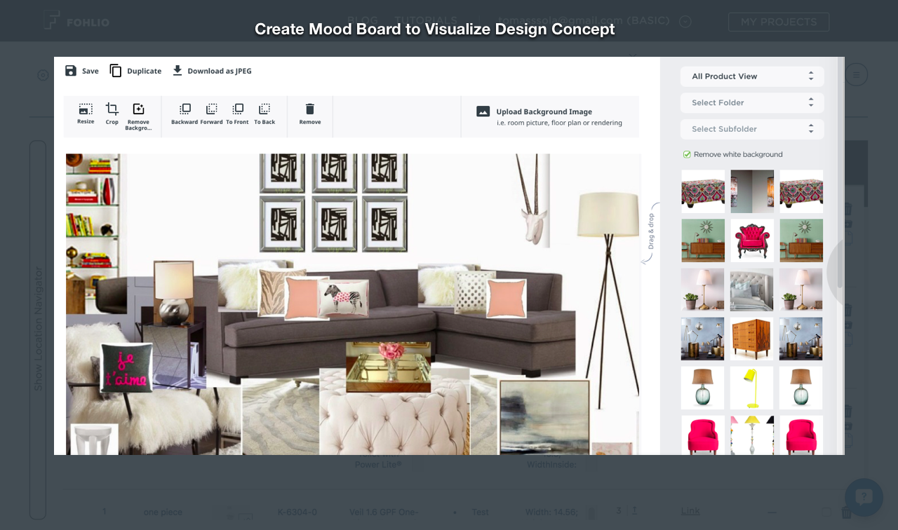 4 Tips For Creating a Beautiful and Effective Mood Board | Fohlio | ff&e specification template