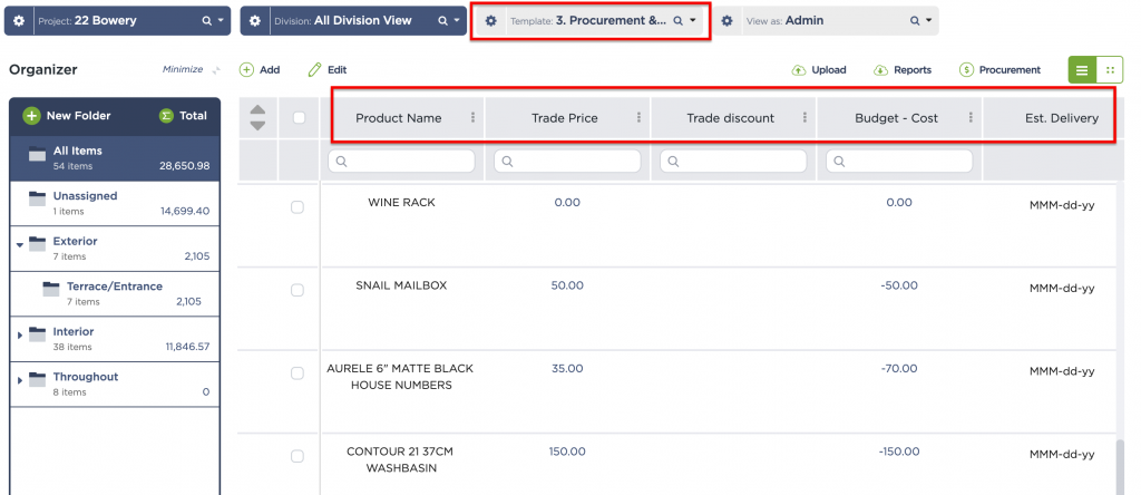 FF&E procurement template | Fohlio | 5 Ways to Manage FF&E Specification and Procurement Costs (Plus, an FFE Template That Will Save You Time)