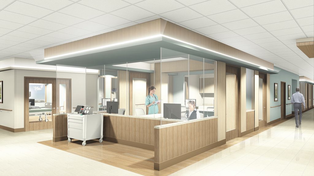 Healthcare Design- Nurturing Wellness in Hospitals | Fohlio | FF&E specification and procurement software | glass-walled nursing stations