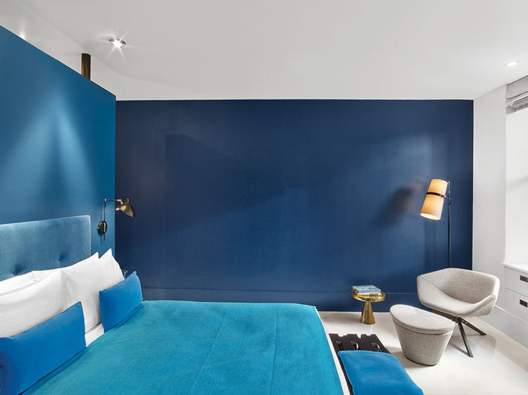Hotel Interior Design, Part 2- The Psychology of Lighting | Fohlio | blue hotel room