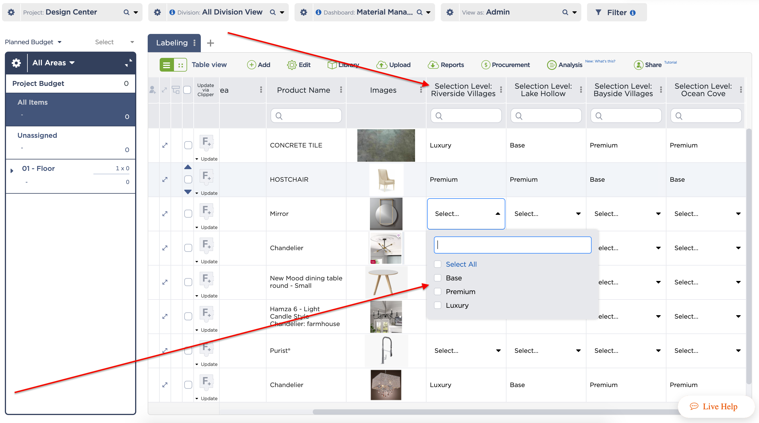 How to Create Project Templates and Product Selection Catalogues | Fohlio specification and procurement software | digital materials library