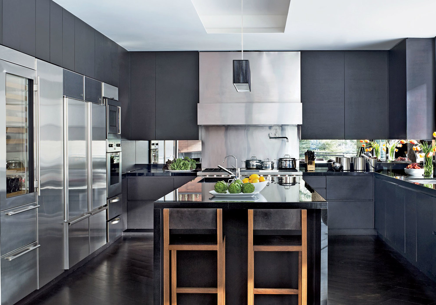Controlling Building Costs for a Single Family Home: Design | Fohlio | Architectural Digest wood floor kitchen
