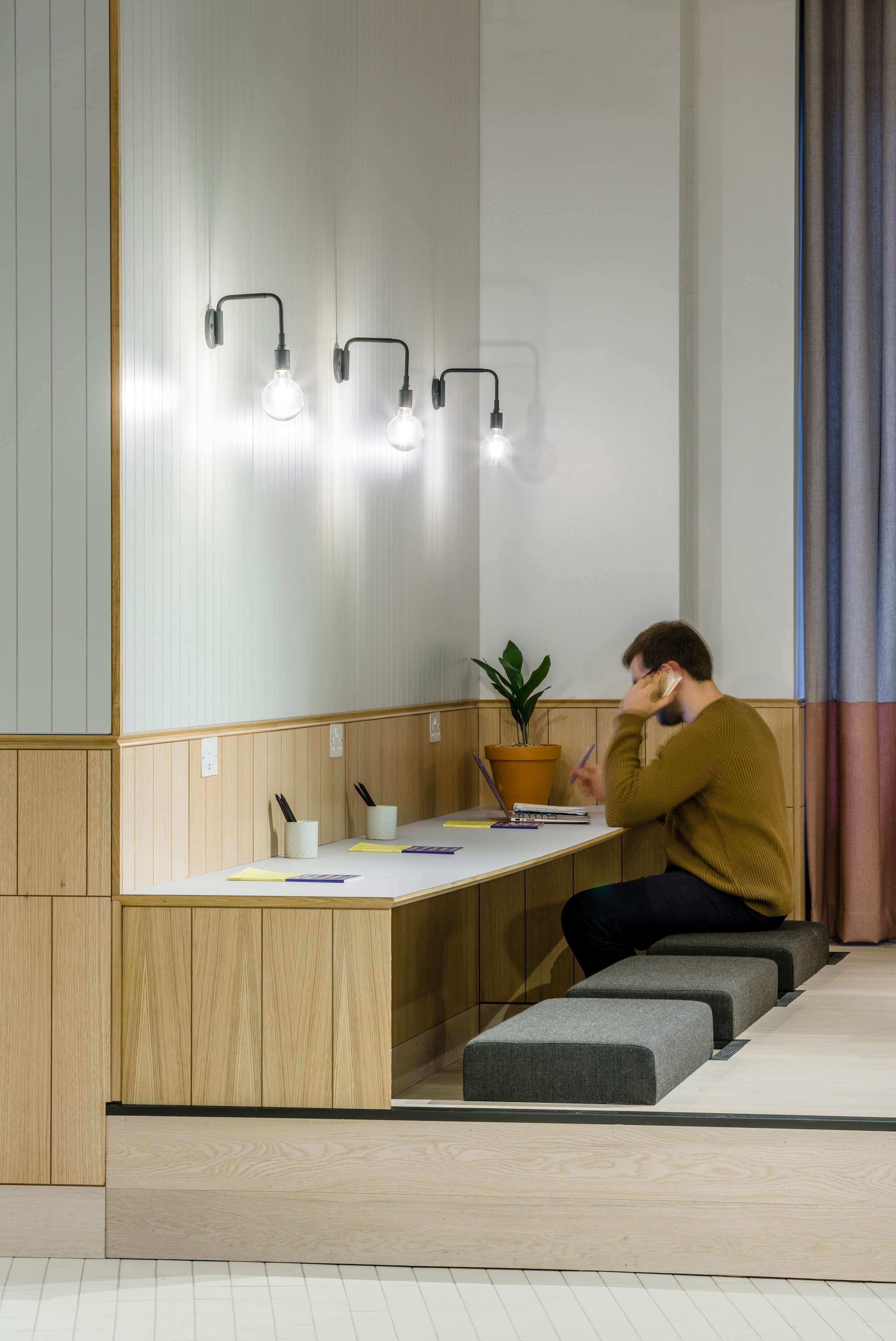 The Anatomy of Good Coworking Space Design, In Pictures | Fohlio | Product Specification and Materials Budget Calculator | Thomas House Coworking Office