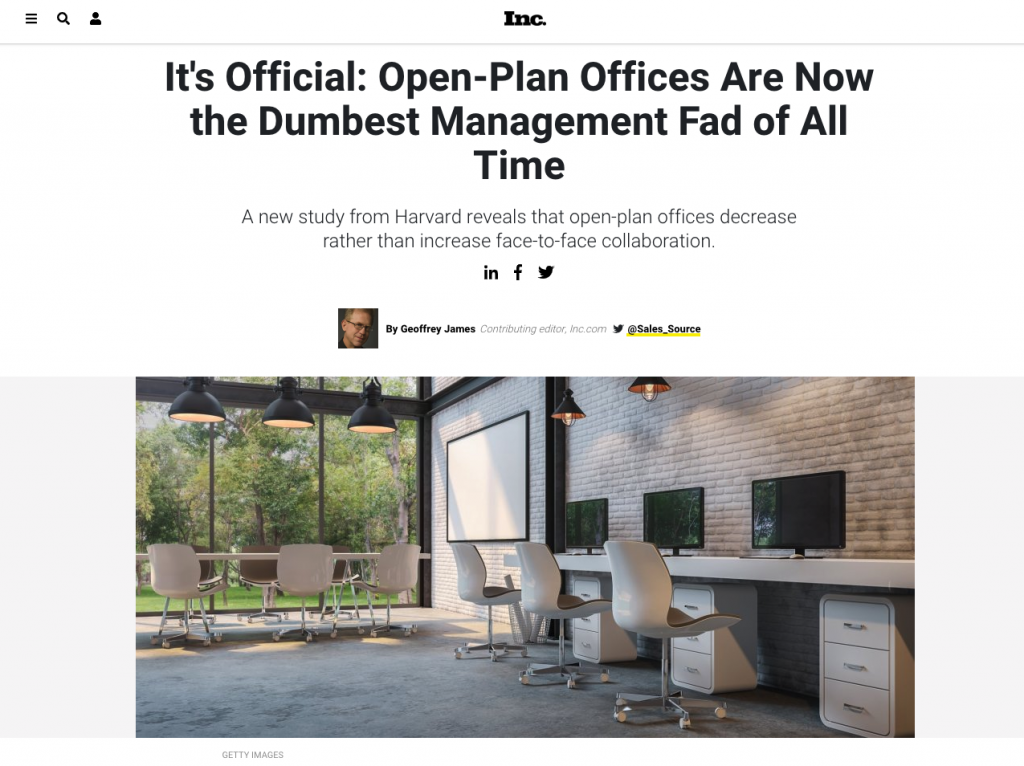 cubicle vs open office