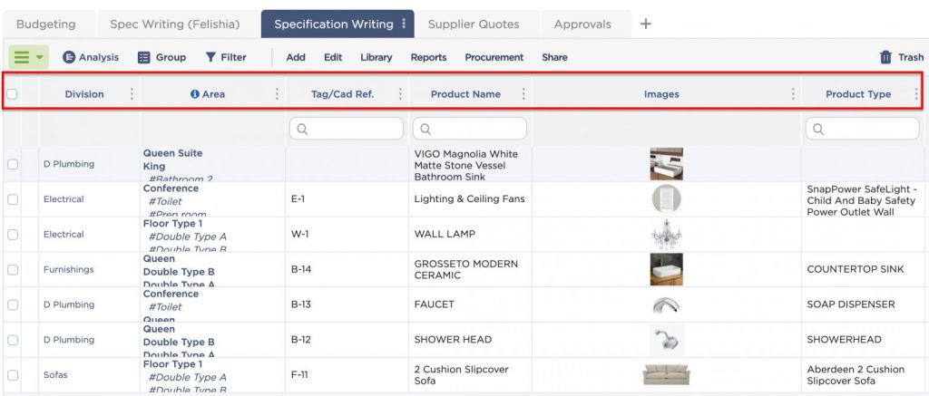 Fohlio specification and procurement software | product information management software