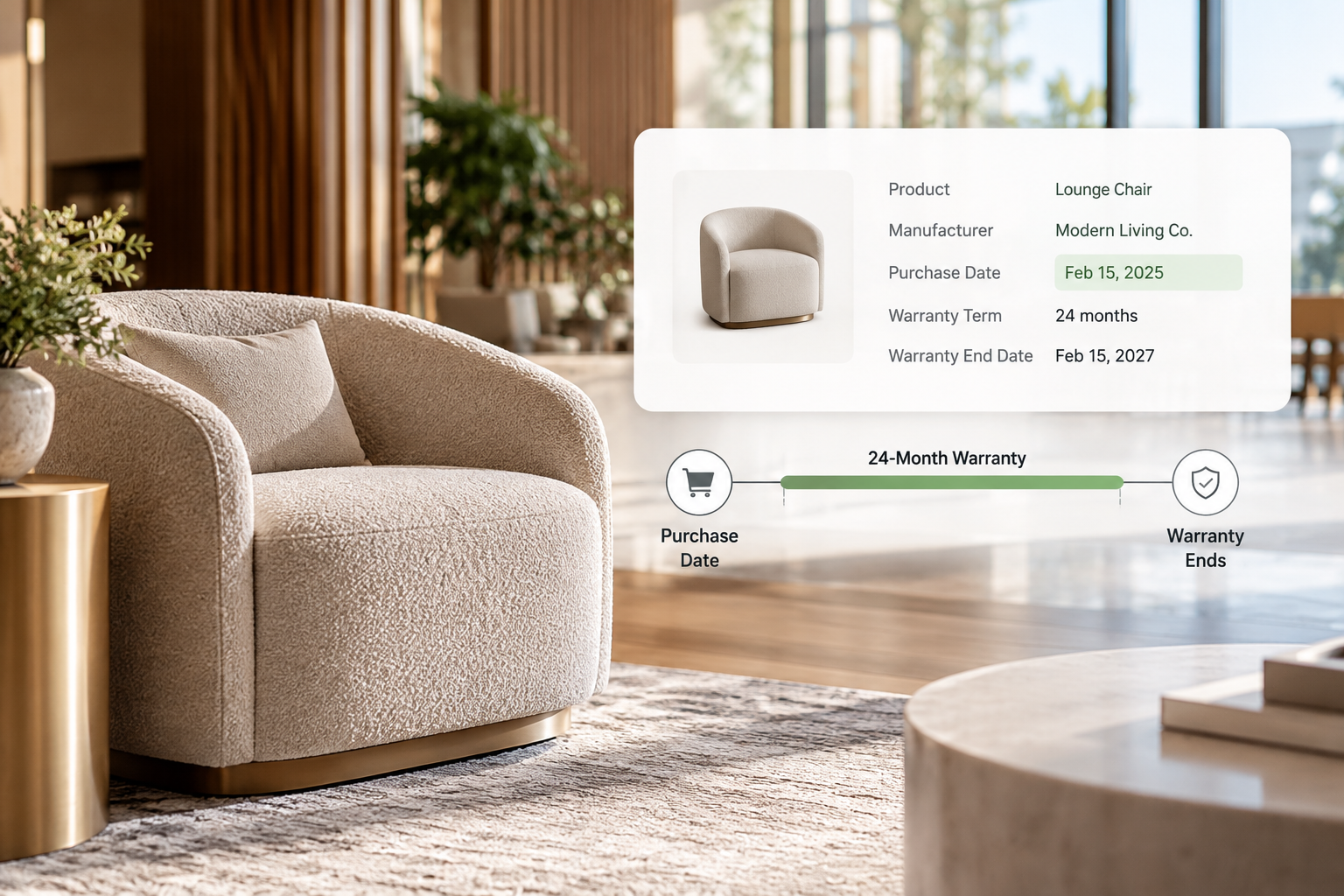 Lounge Chair Warranty Infographic