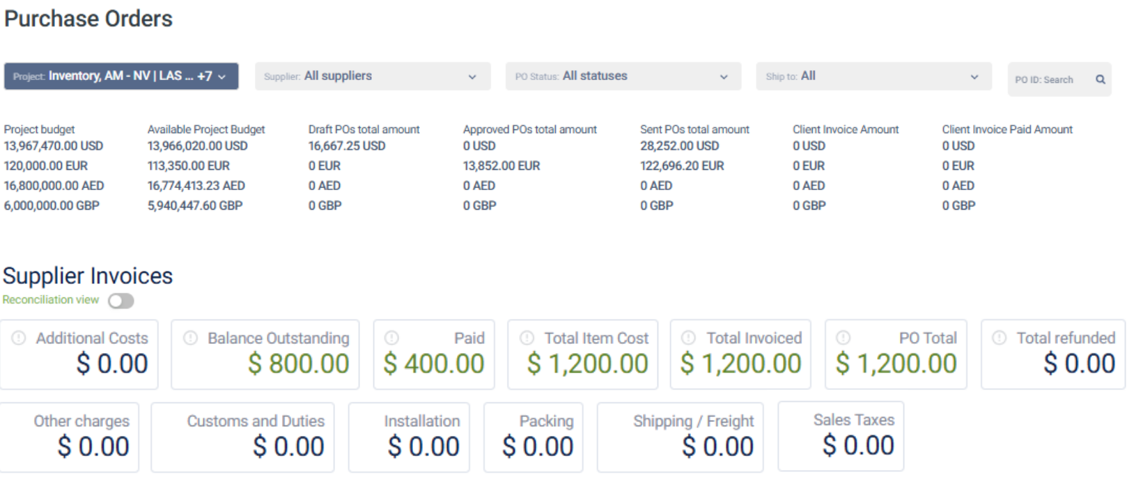 transparent cost breakdown, including packaging, shipping, installation, and taxes
