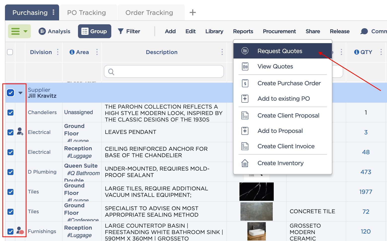 Filling in Pricing and Lead Time Information